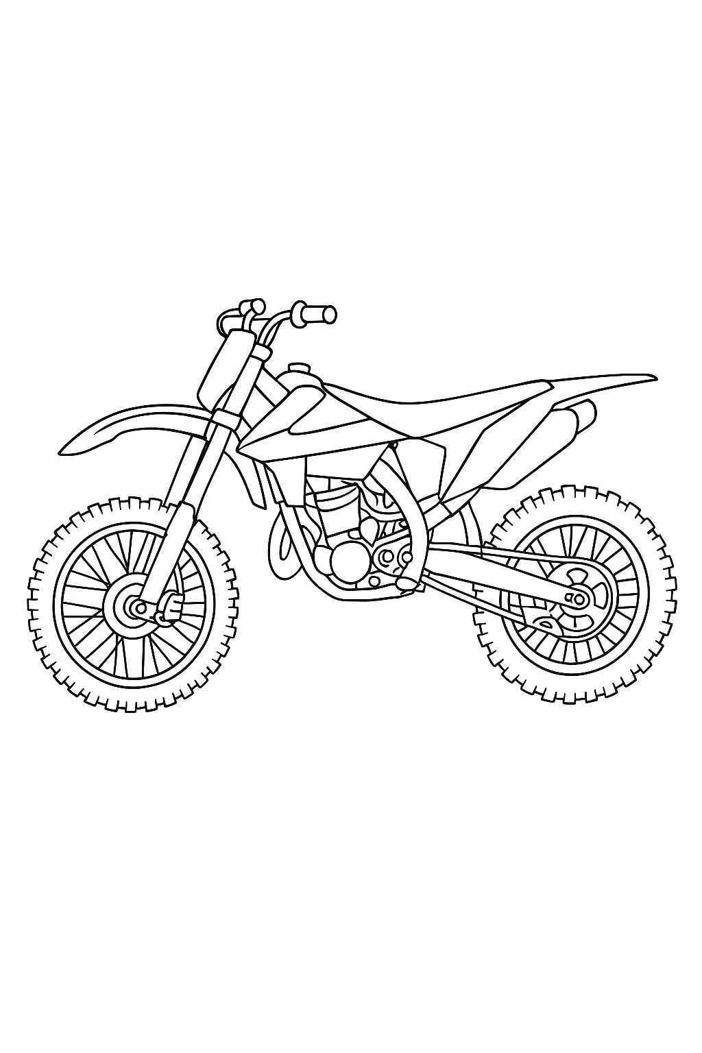 Moto para colorir — desenho para imprimir