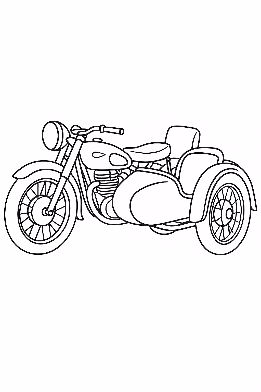 Moto para colorir — desenho para imprimir