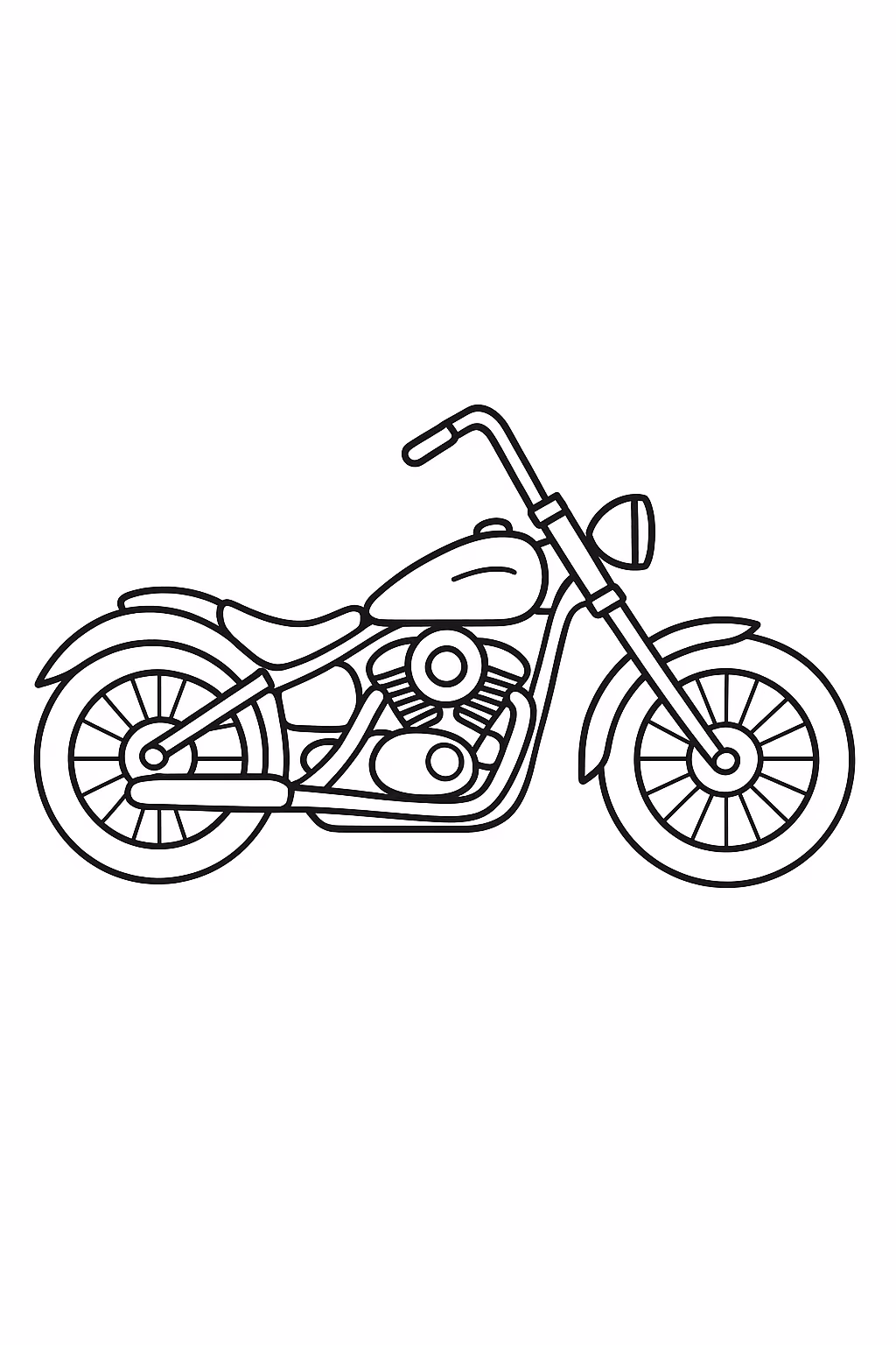 Moto para colorir — desenho para imprimir