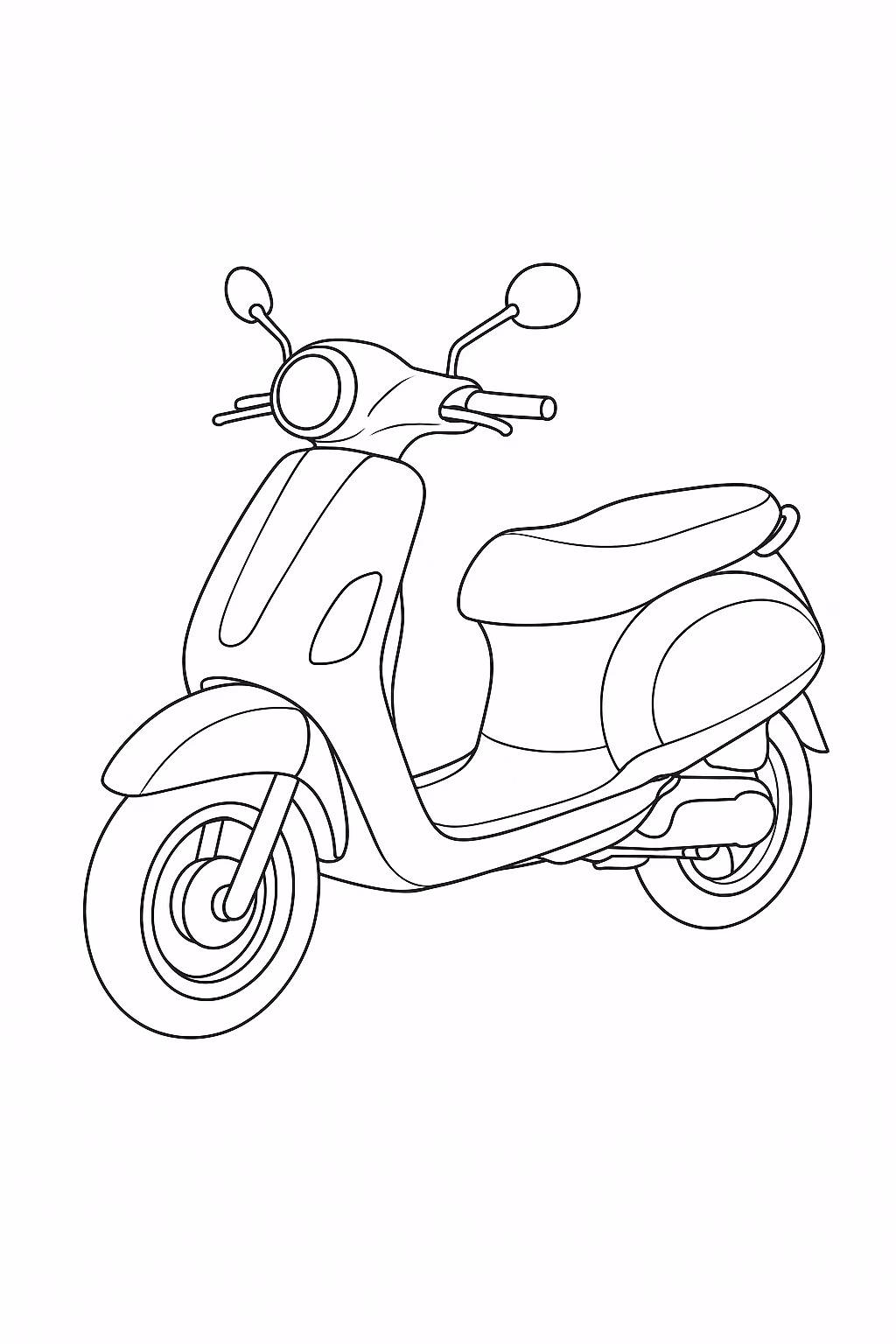Moto para colorir — desenho para imprimir