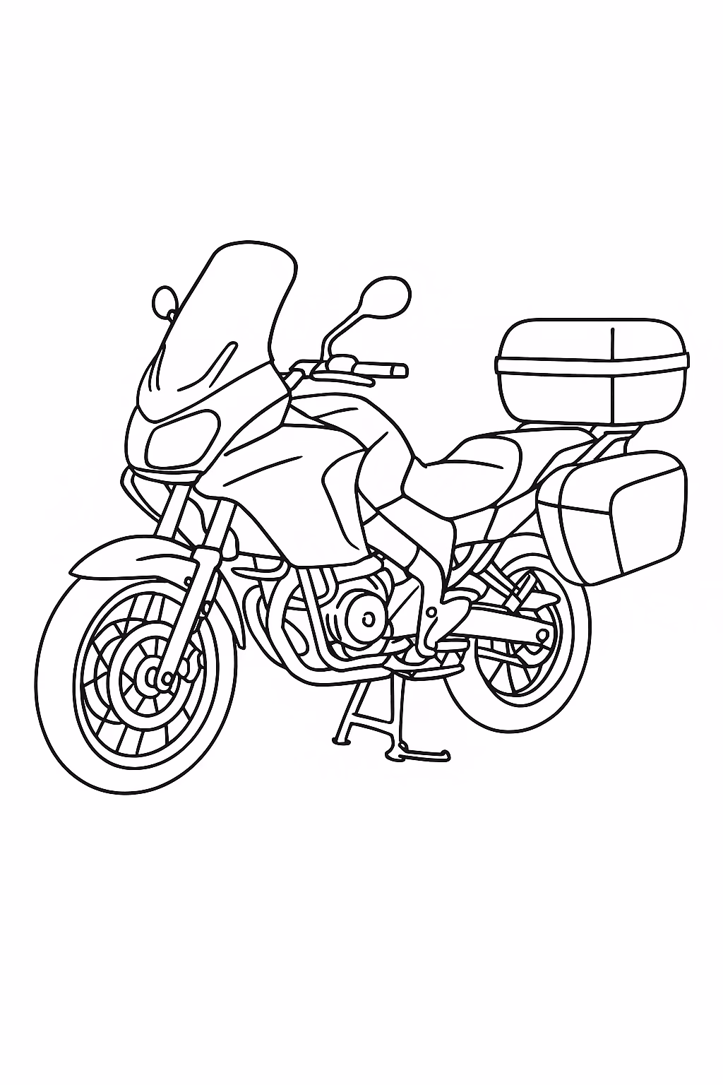 Moto para colorir — desenho para imprimir
