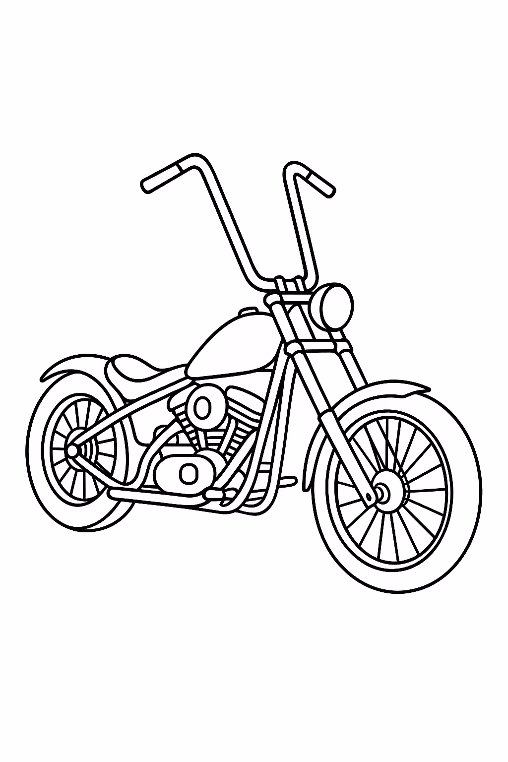 Moto para colorir — desenho para imprimir