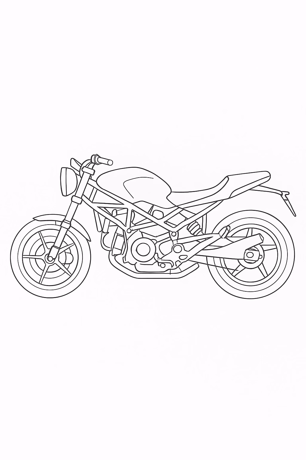 Moto para colorir — desenho para imprimir