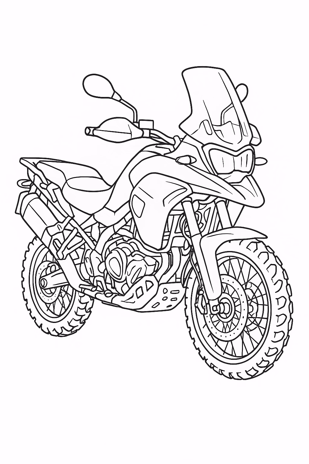 Moto para colorir — desenho para imprimir