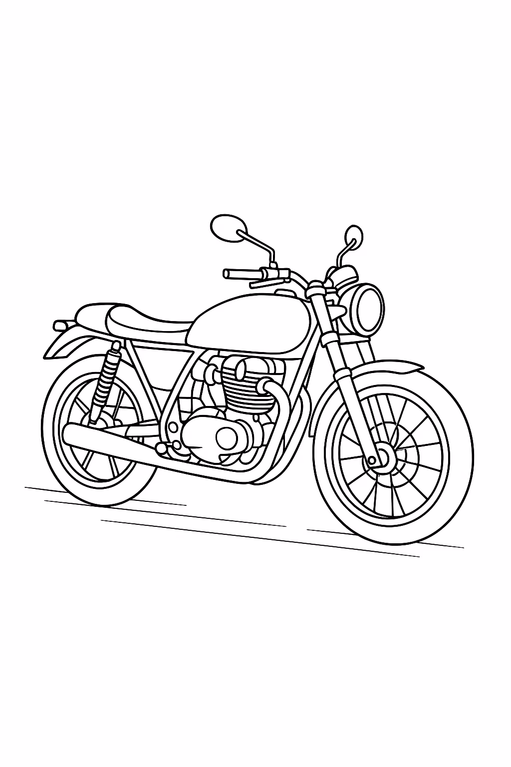 Moto para colorir — desenho para imprimir