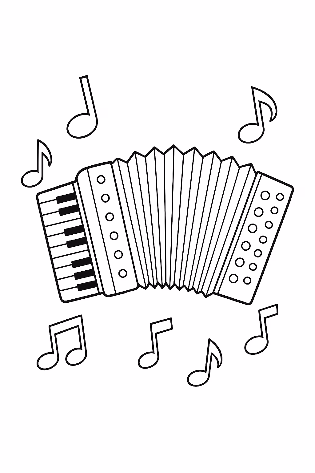 Musica para colorir — desenho para imprimir