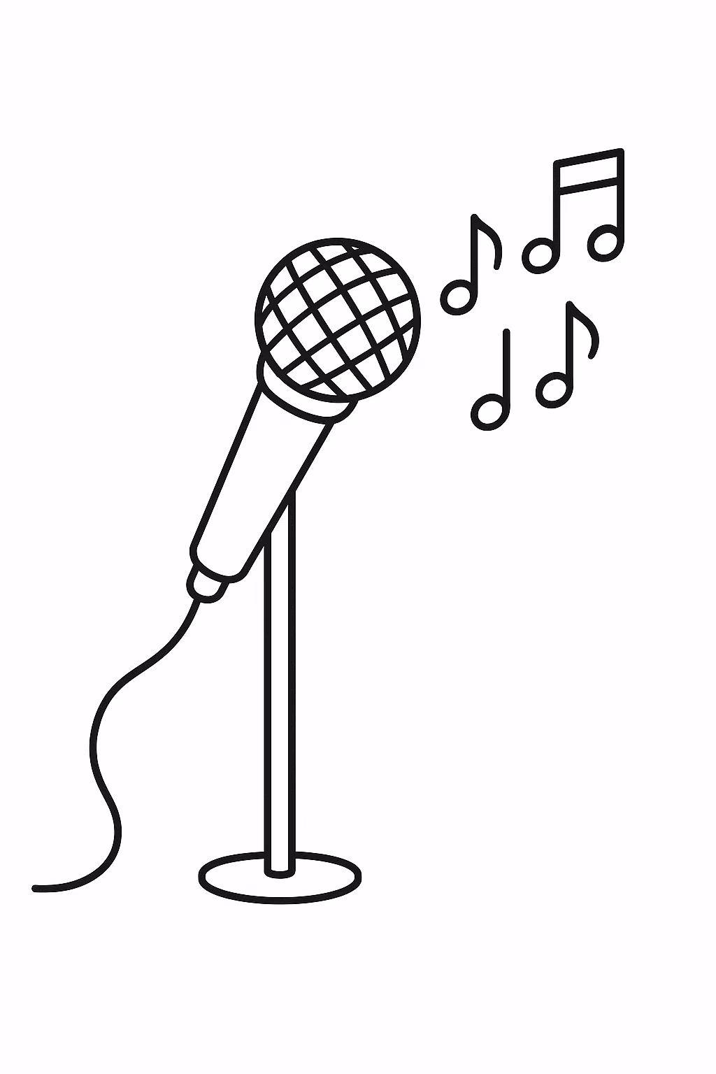 Musica para colorir — desenho para imprimir