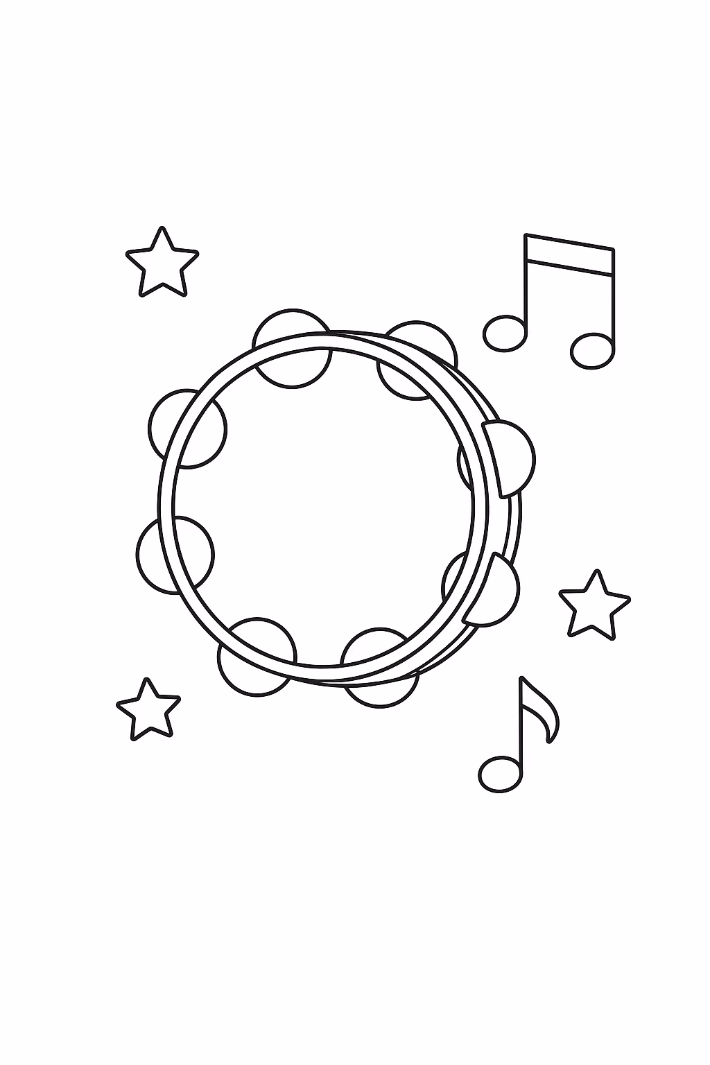 Musica para colorir — desenho para imprimir