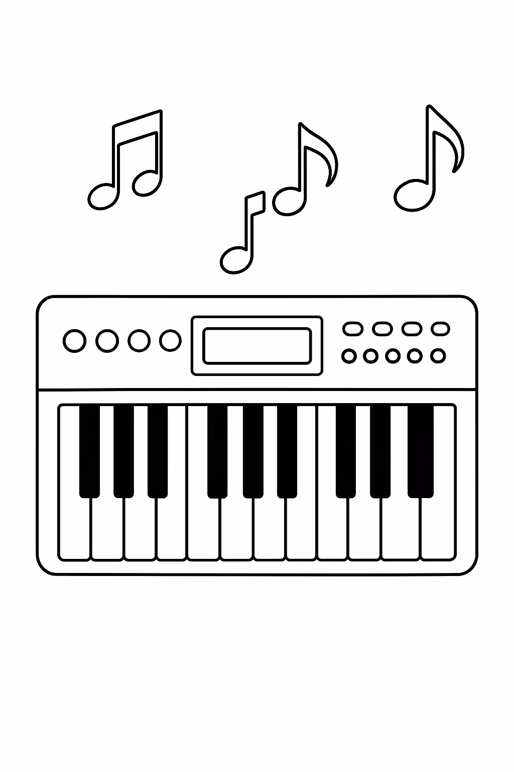 Musica para colorir — desenho para imprimir