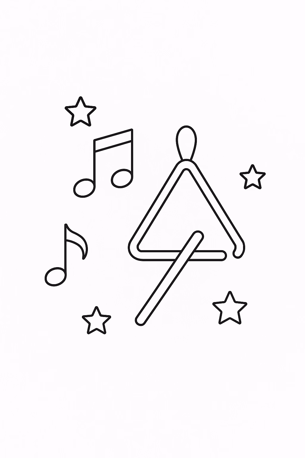 Musica para colorir — desenho para imprimir