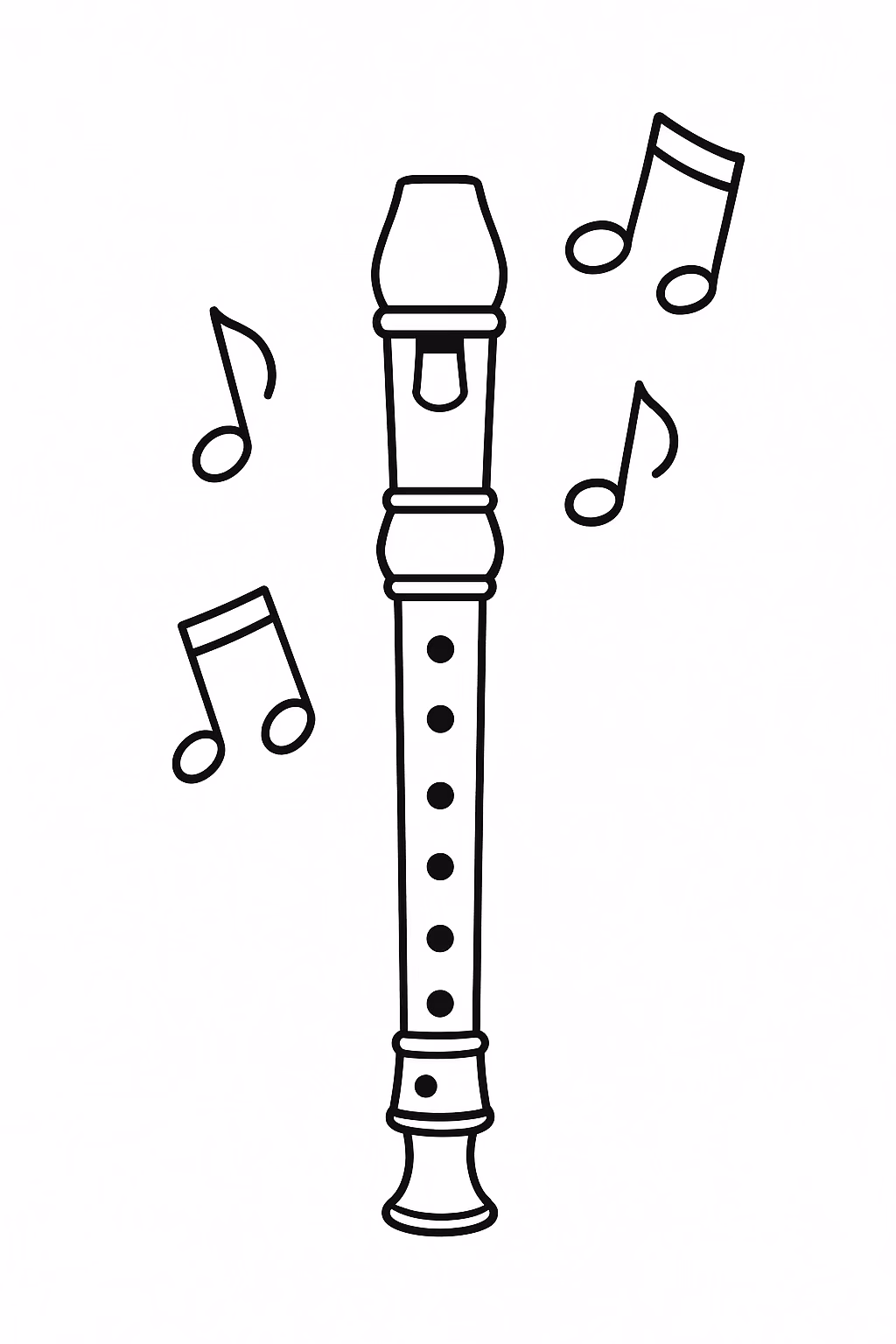 Musica para colorir — desenho para imprimir