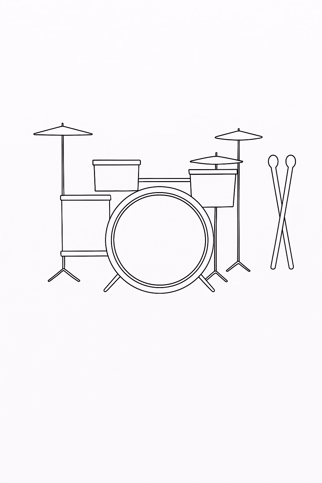 Musica para colorir — desenho para imprimir