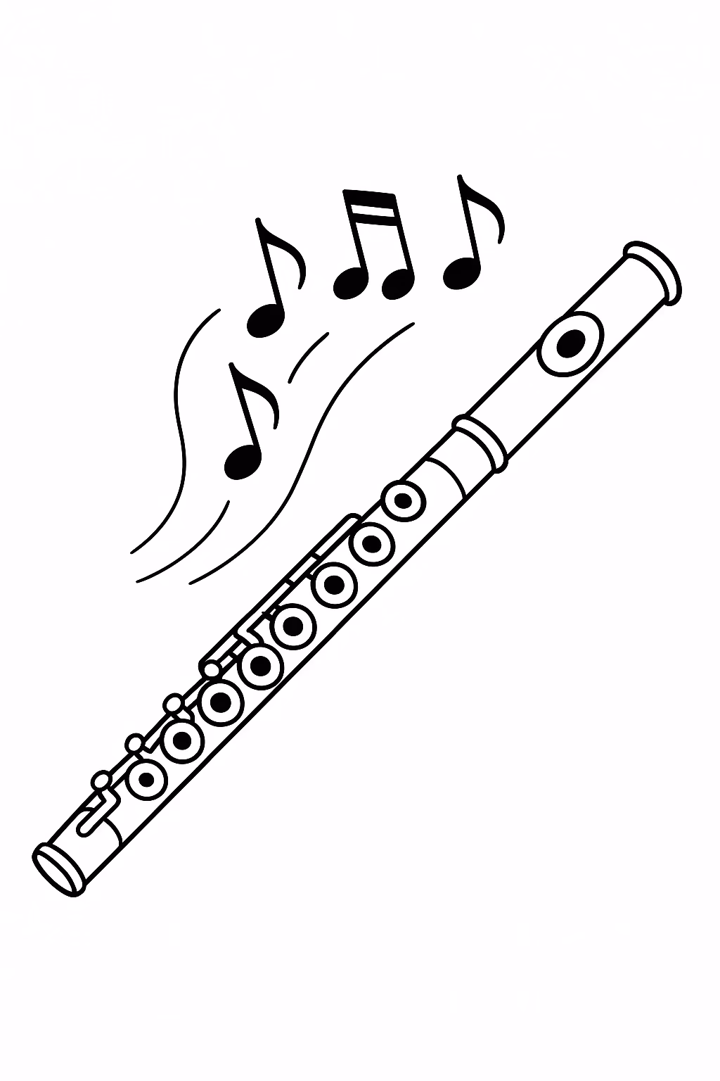 Musica para colorir — desenho para imprimir