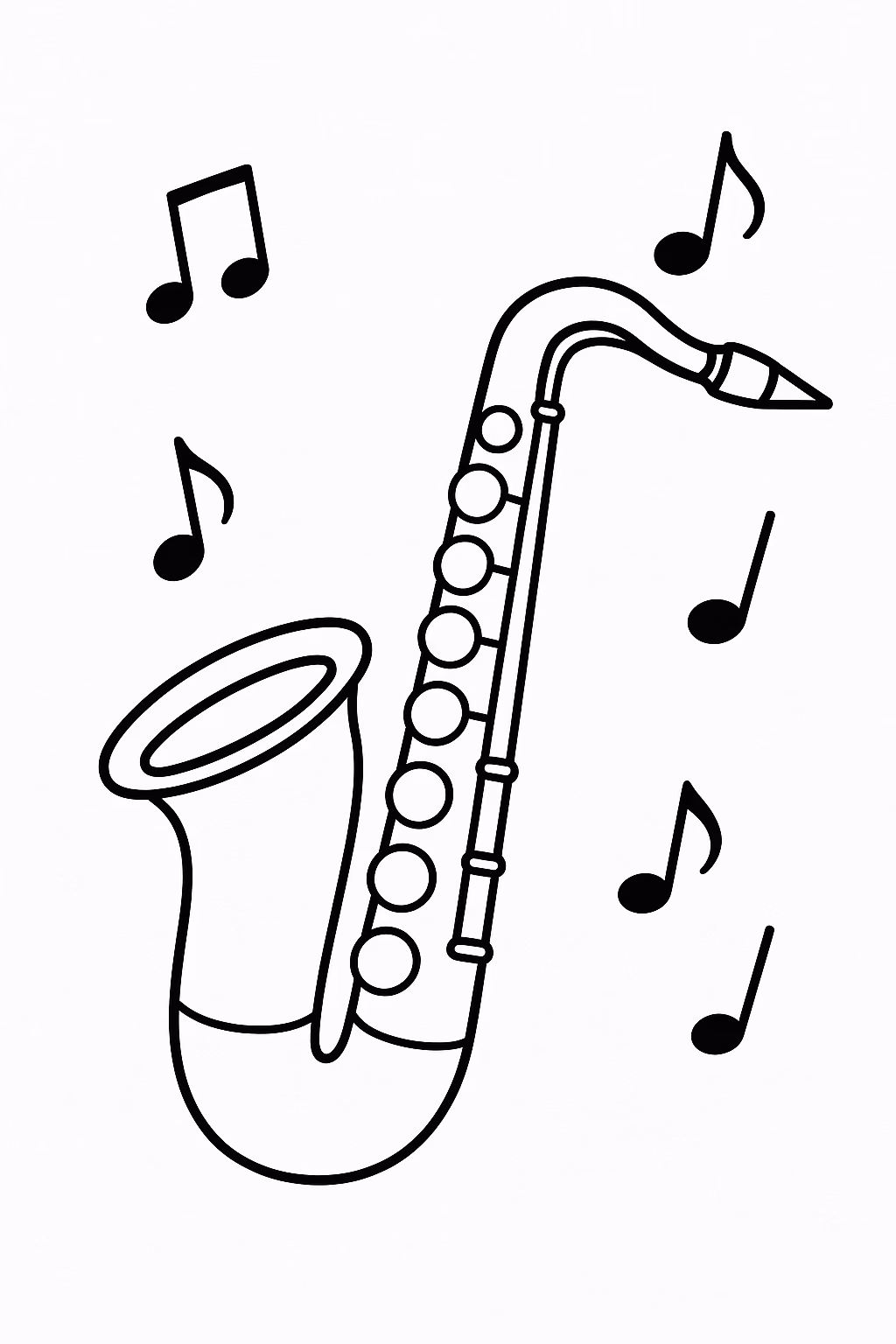 Musica para colorir — desenho para imprimir