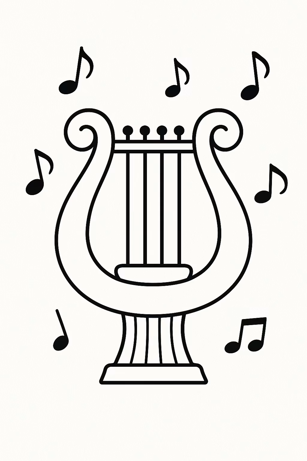 Musica para colorir — desenho para imprimir