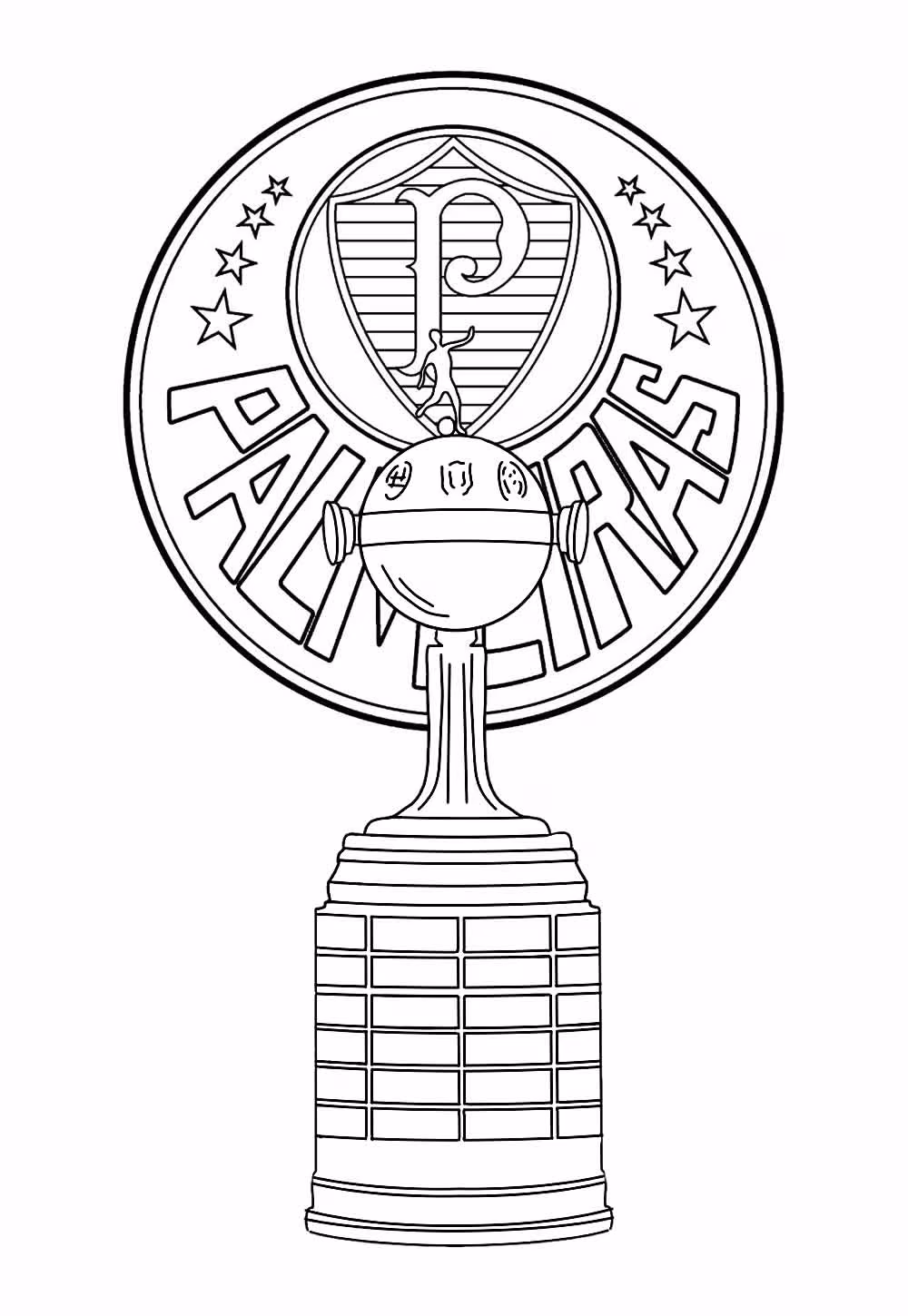Palmeiras para colorir — desenho para imprimir