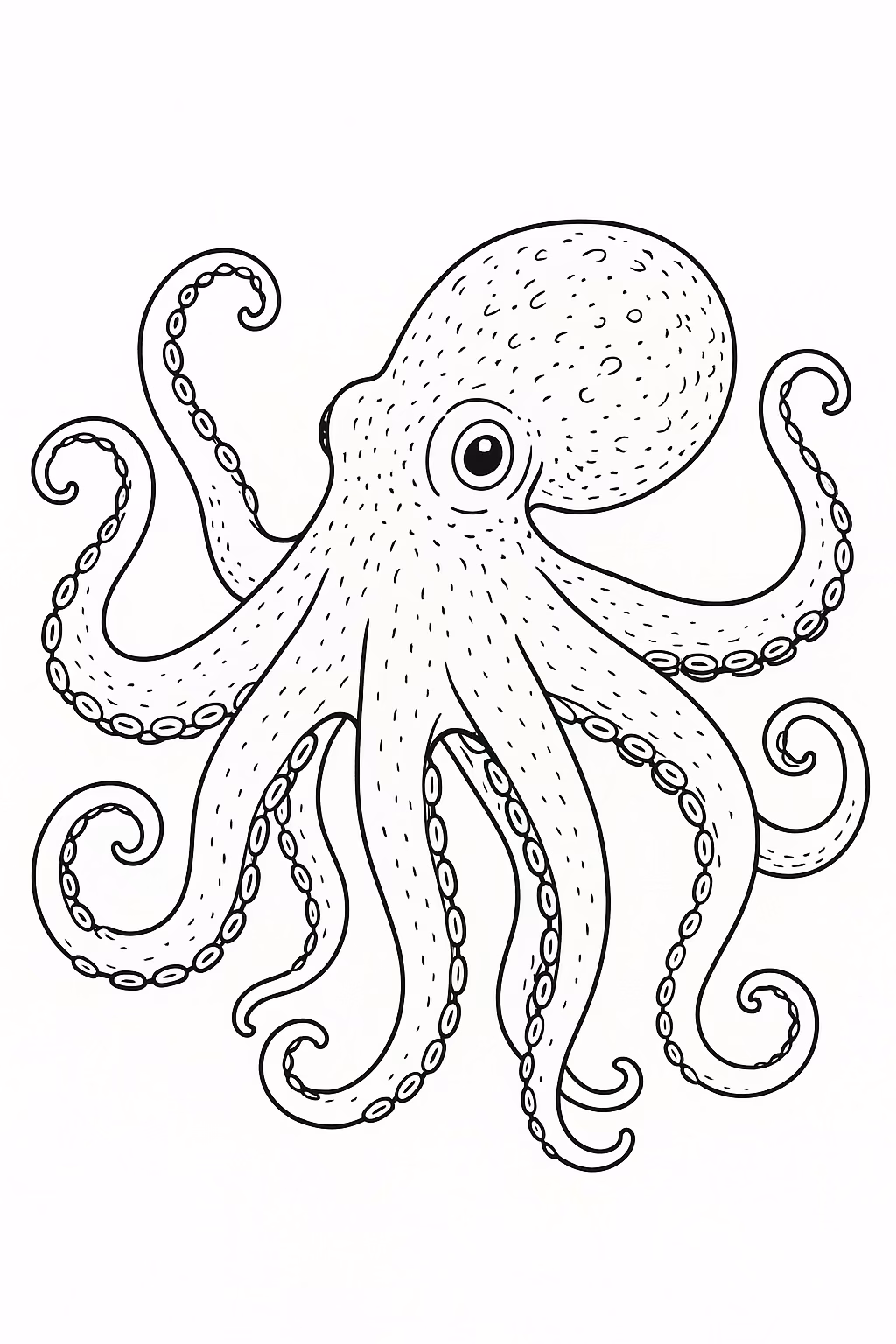 Polvo para colorir — desenho para imprimir