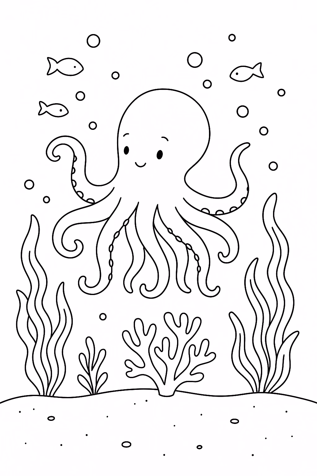 Polvo para colorir — desenho para imprimir