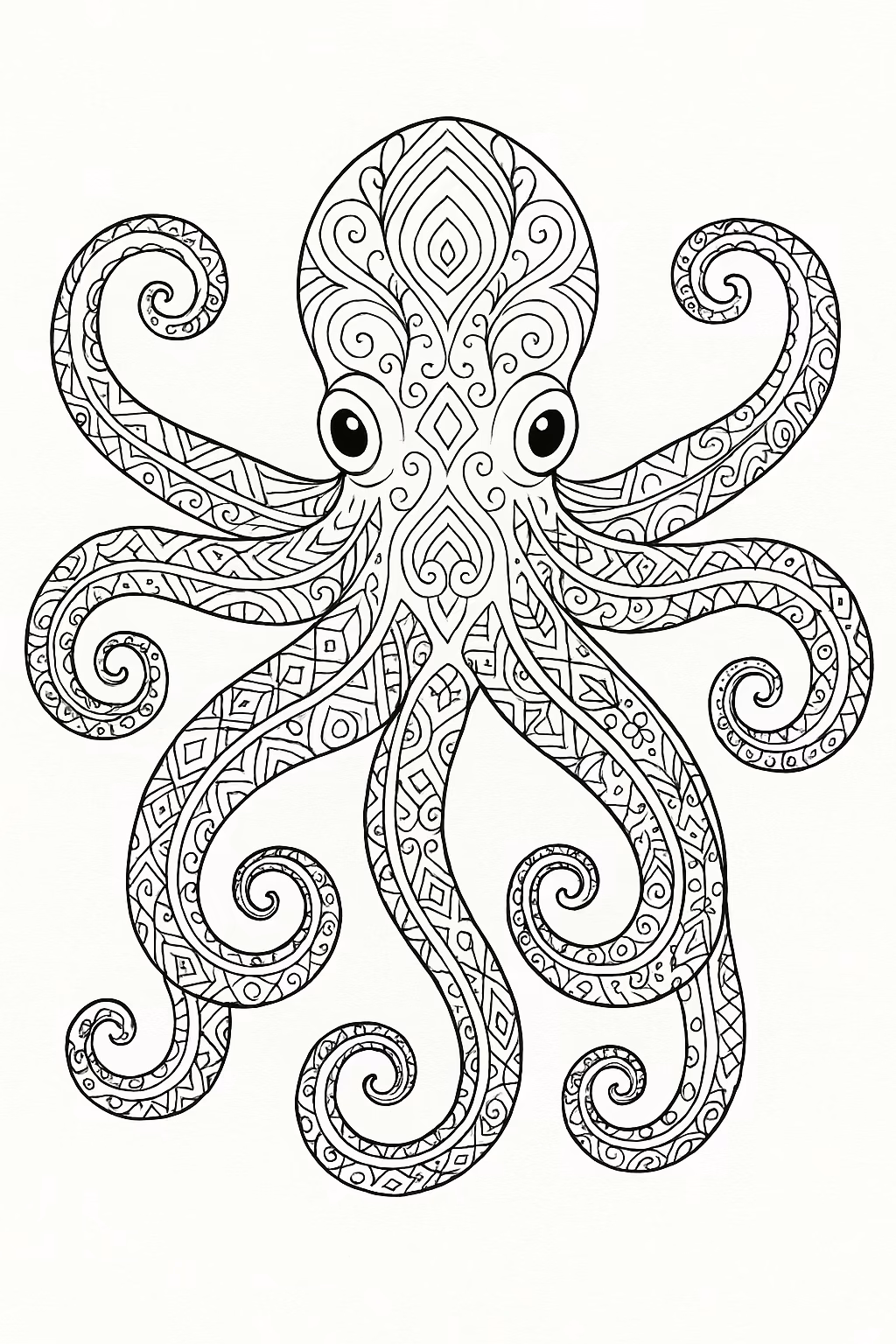 Polvo para colorir — desenho para imprimir