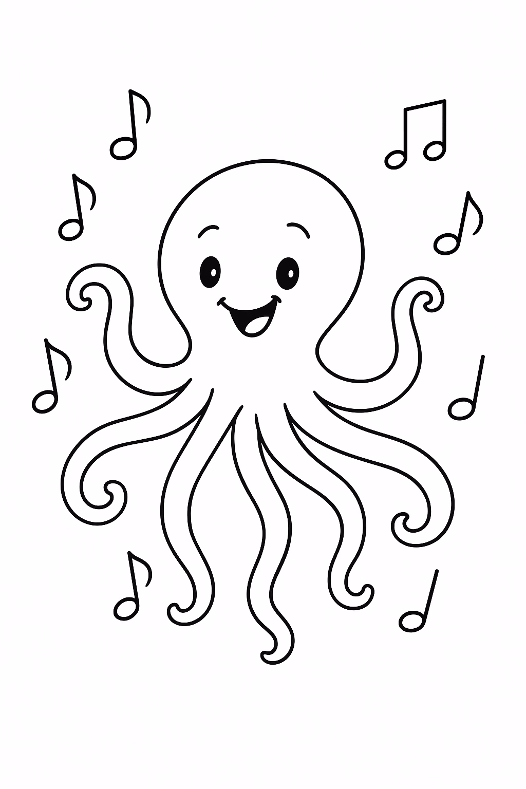 Polvo para colorir — desenho para imprimir
