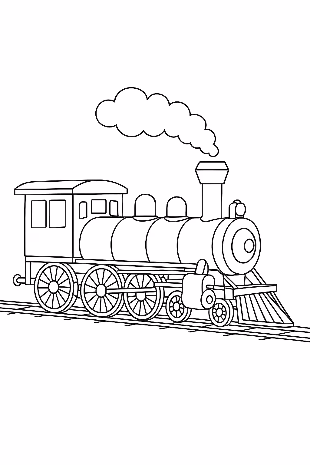 Trem para colorir — desenho para imprimir