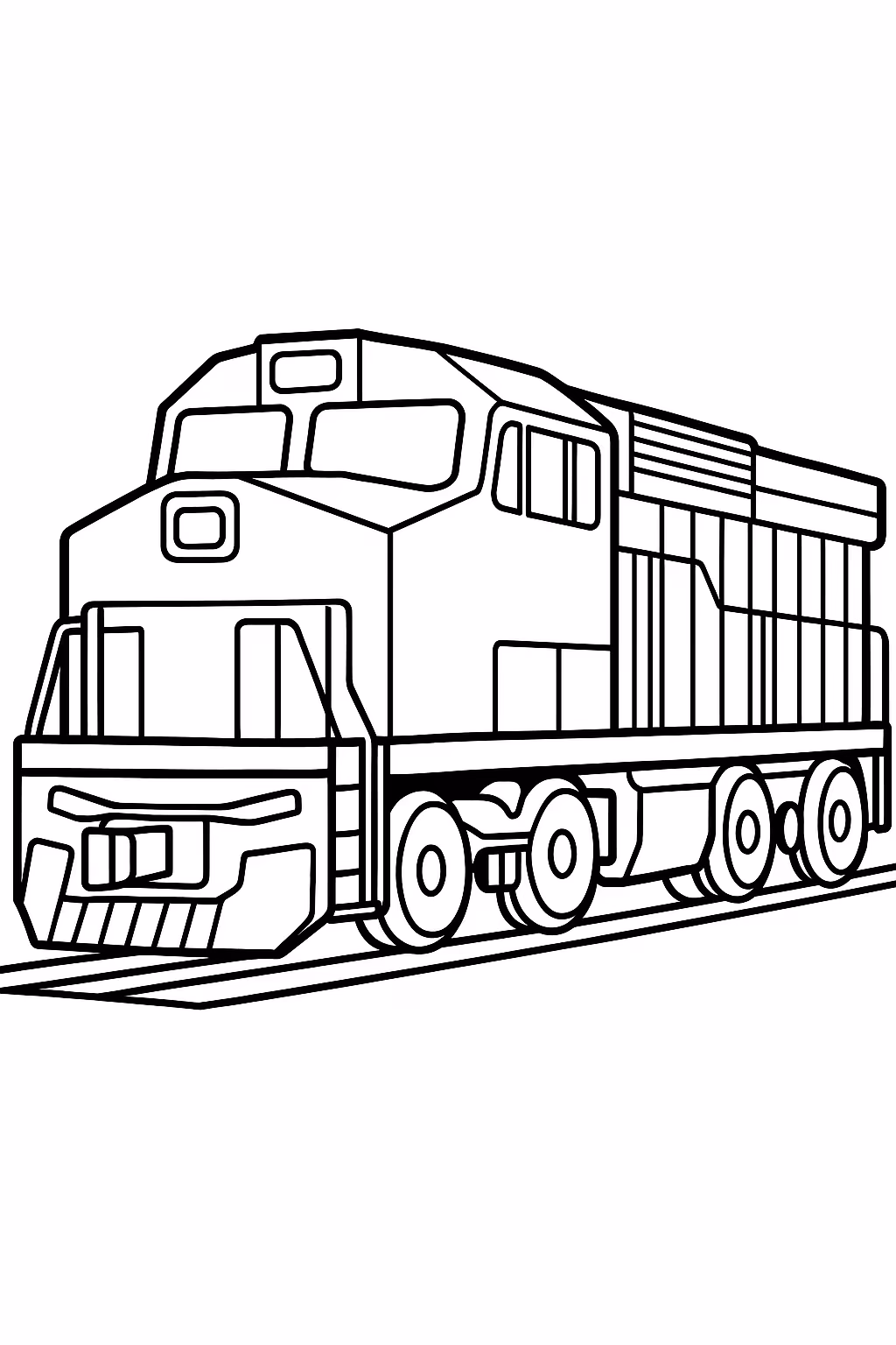 Trem para colorir — desenho para imprimir