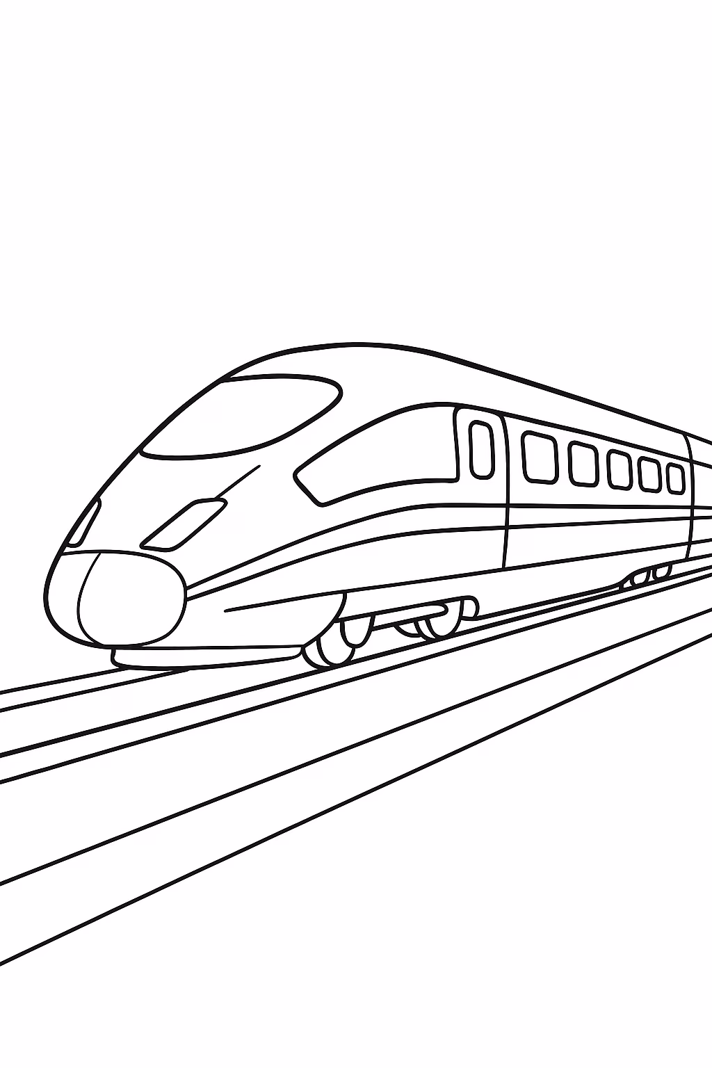 Trem para colorir — desenho para imprimir