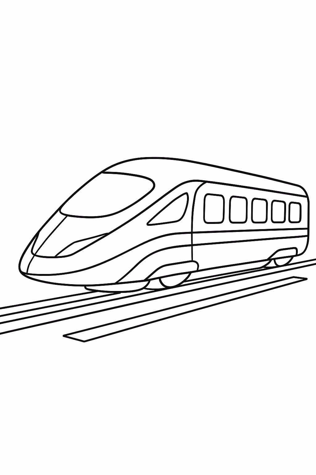 Trem para colorir — desenho para imprimir