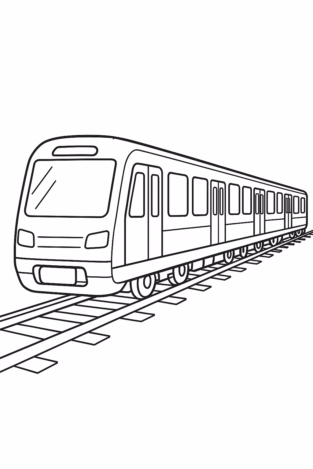 Trem para colorir — desenho para imprimir