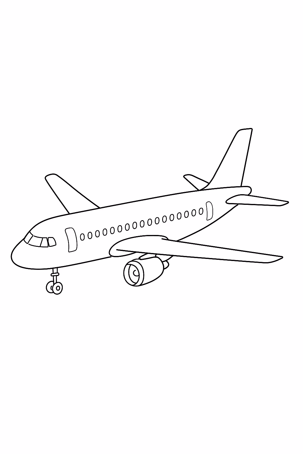 Aviao para colorir — desenho para imprimir