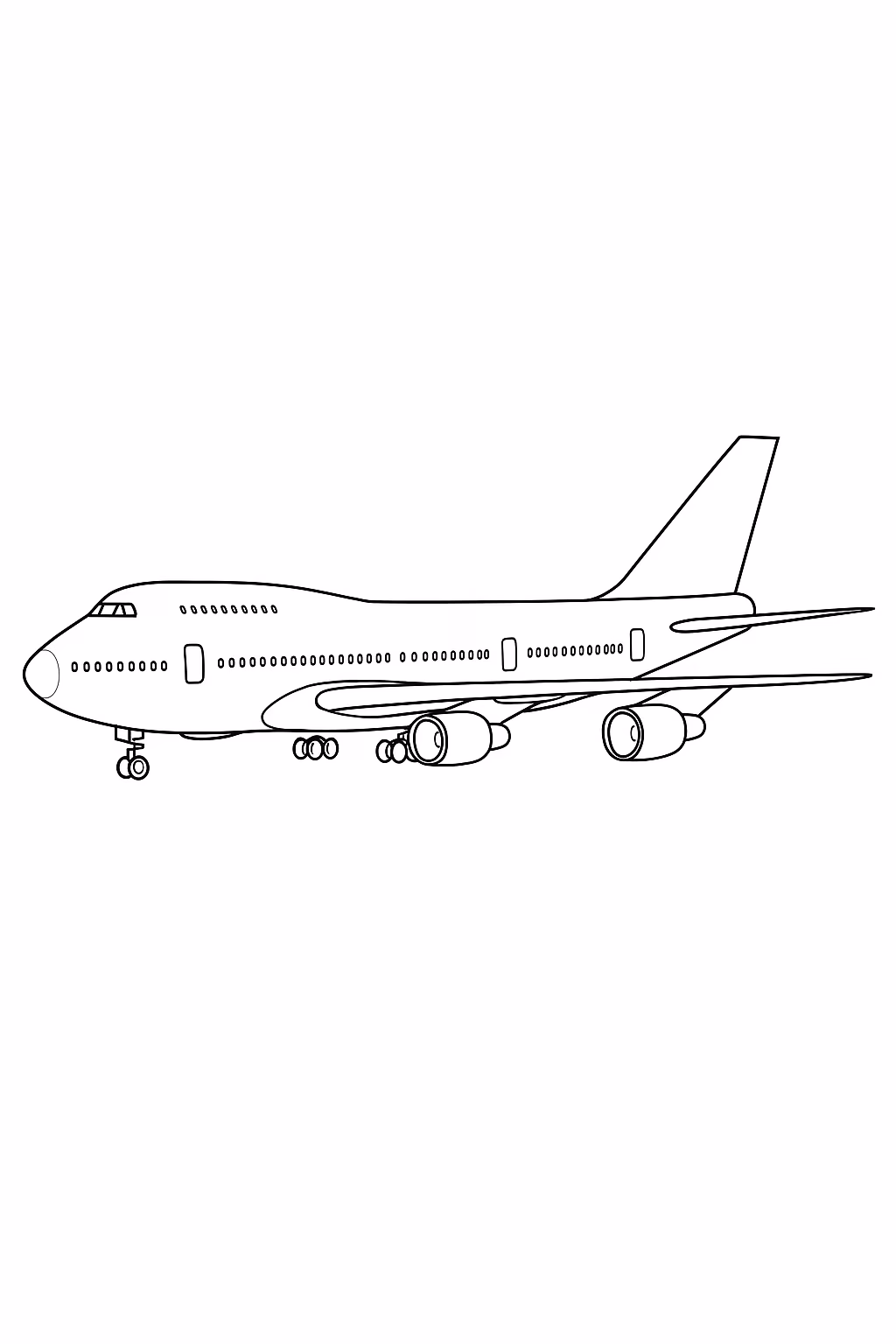 Aviao para colorir — desenho para imprimir