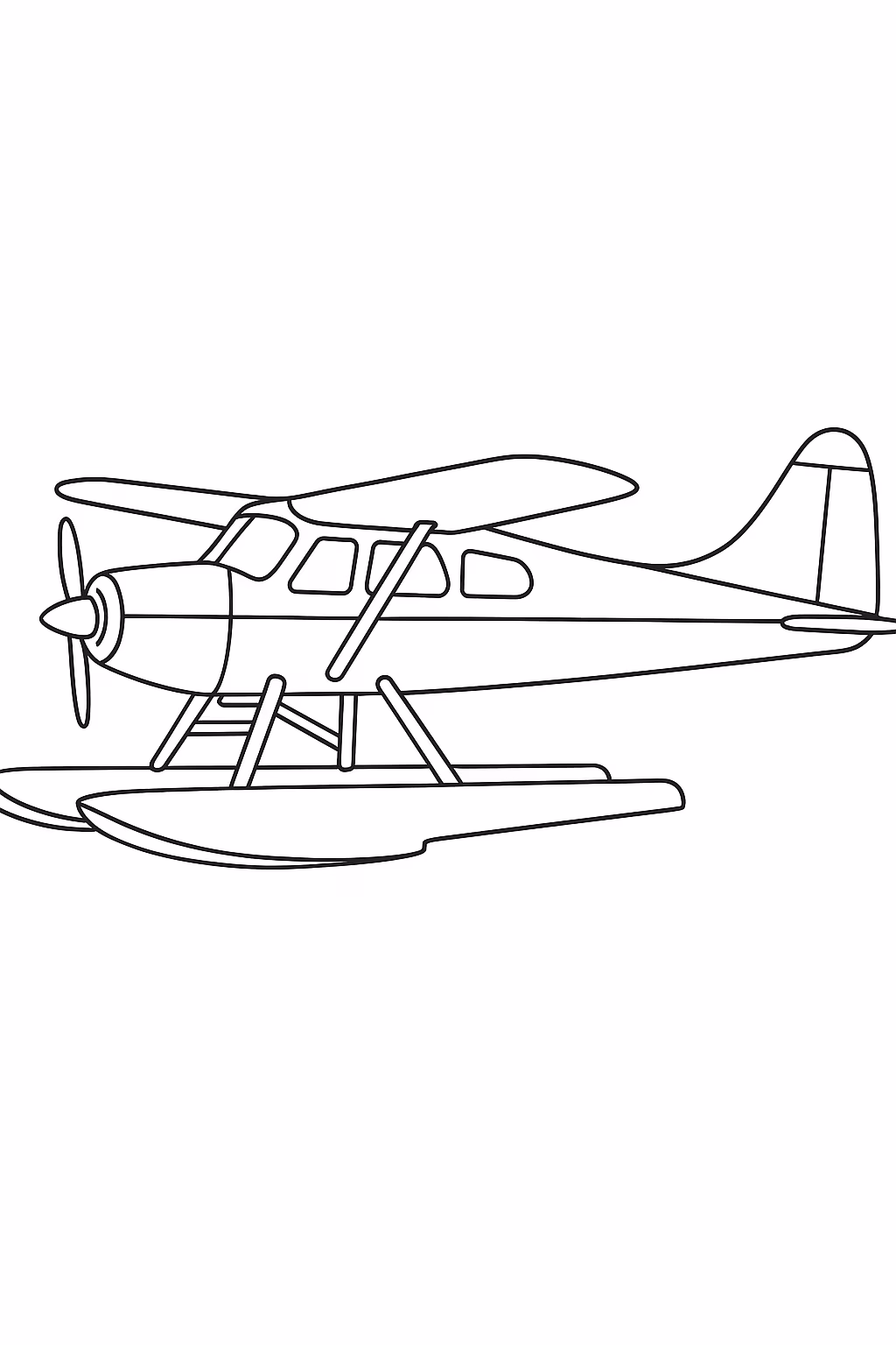 Aviao para colorir — desenho para imprimir
