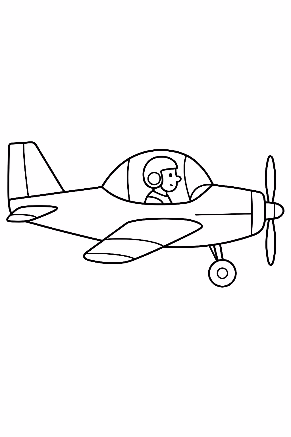 Aviao para colorir — desenho para imprimir