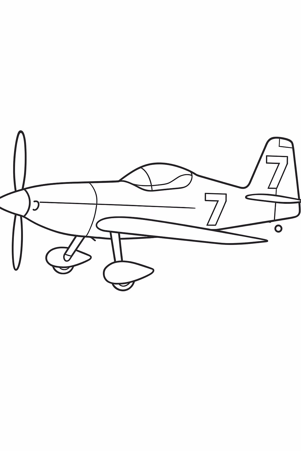 Aviao para colorir — desenho para imprimir