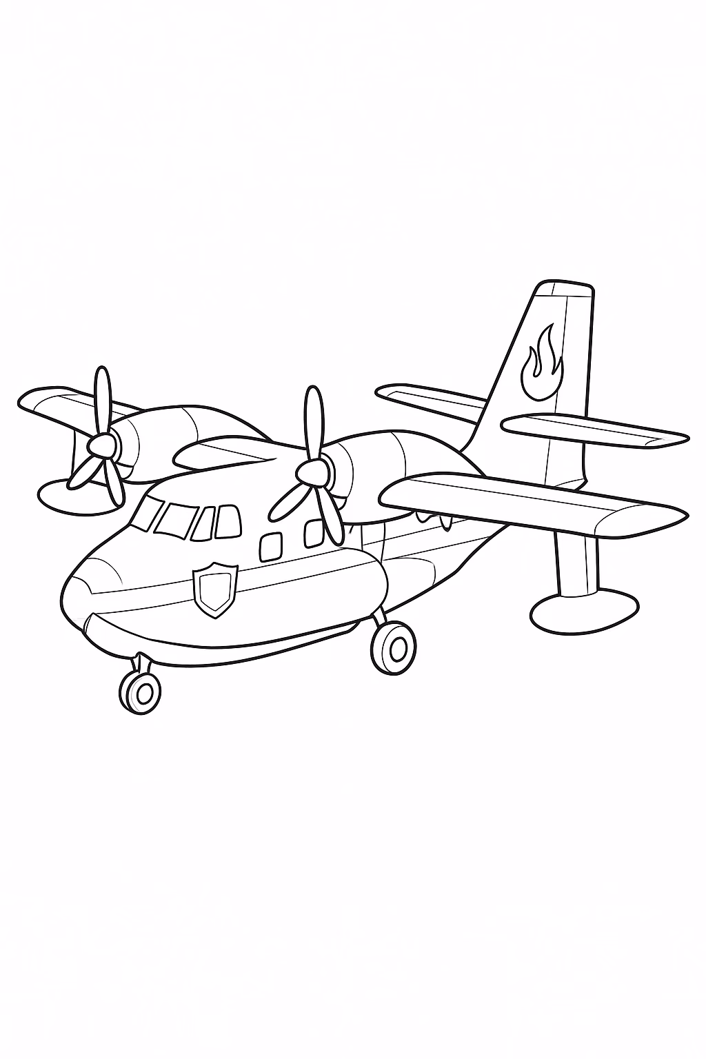 Aviao para colorir — desenho para imprimir