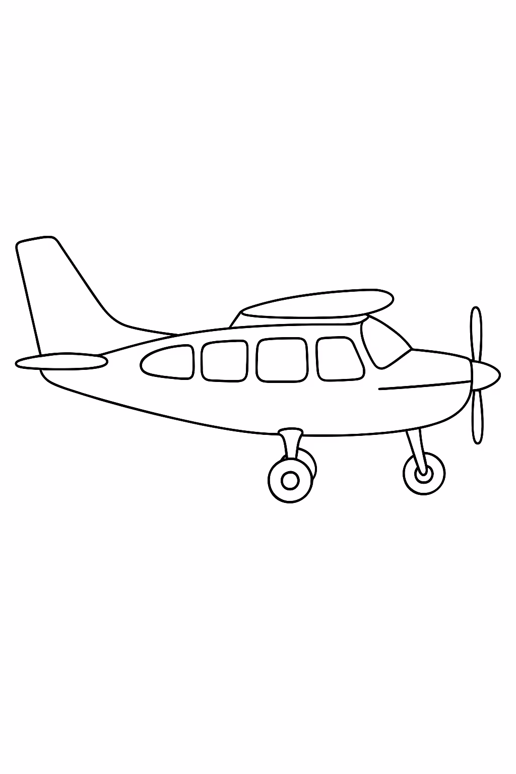 Aviao para colorir — desenho para imprimir