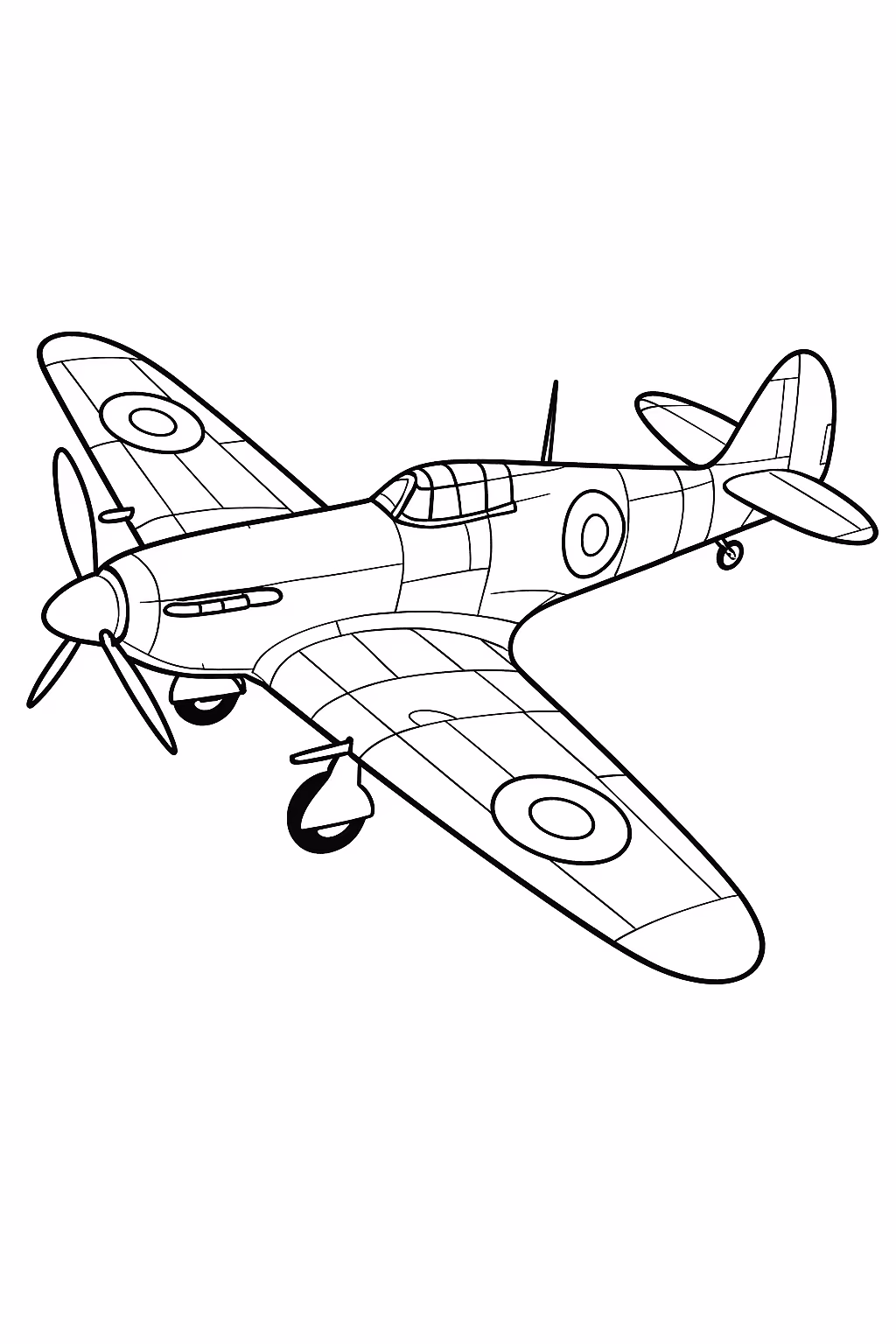 Aviao para colorir — desenho para imprimir