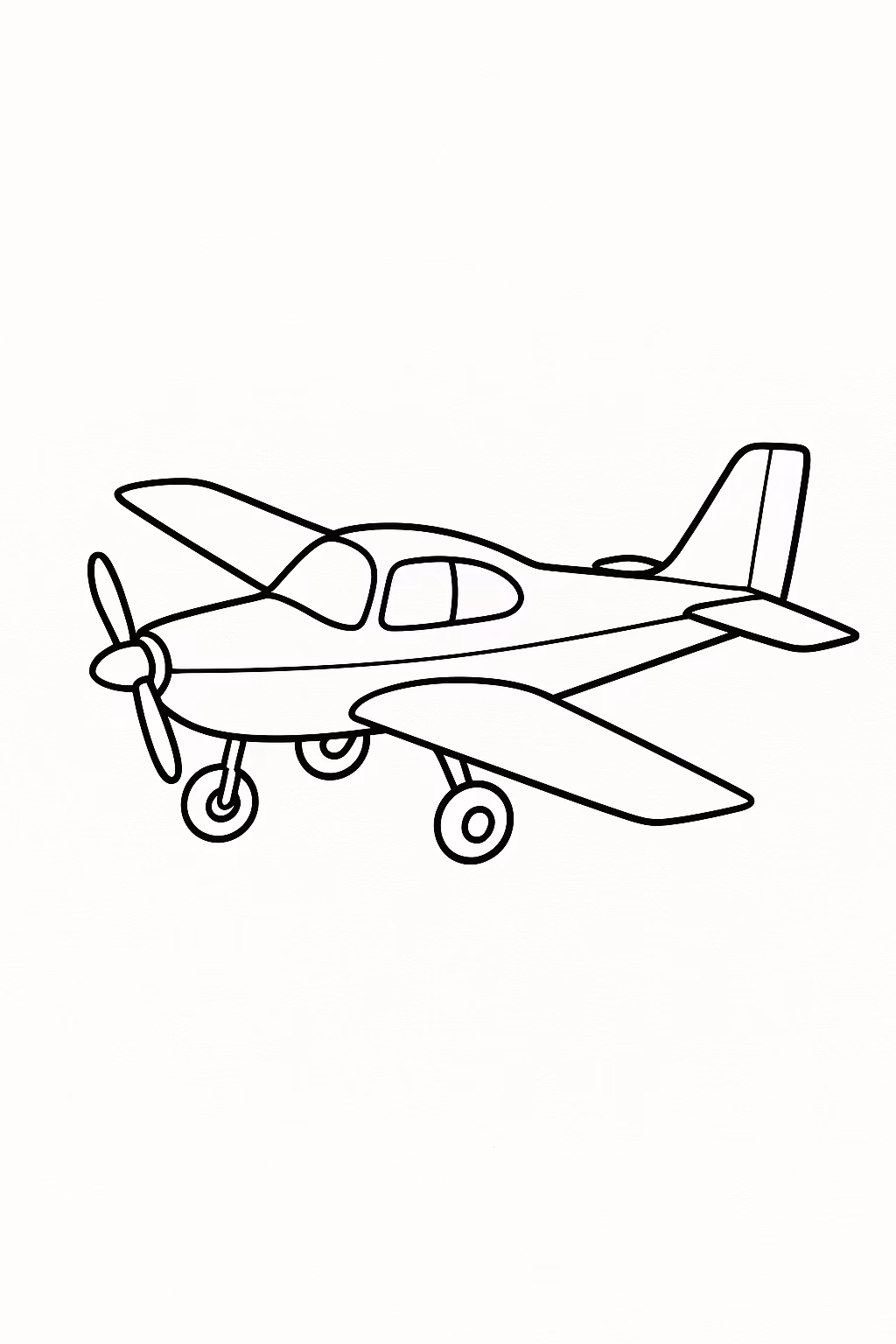 Aviao para colorir — desenho para imprimir