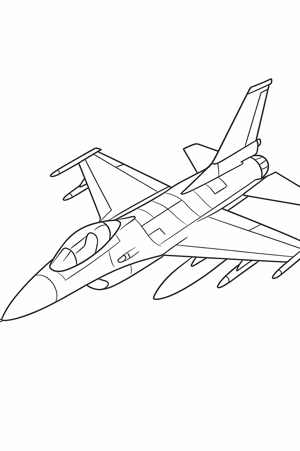 Aviao para colorir — desenho para imprimir