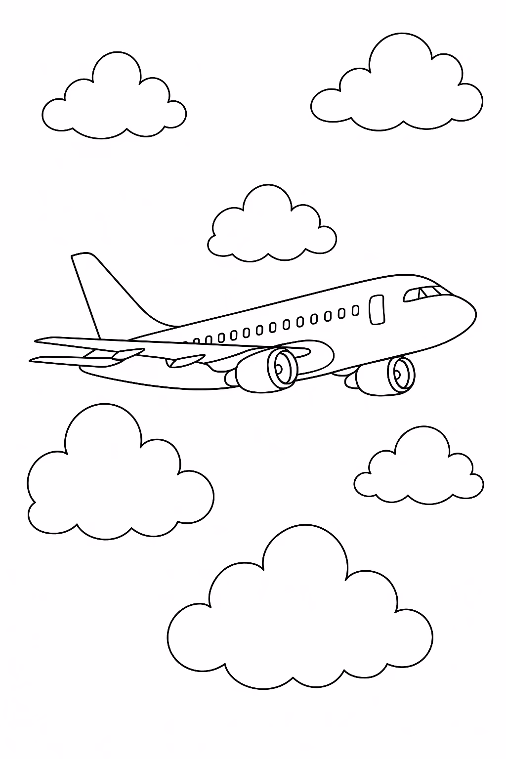 Aviao para colorir — desenho para imprimir