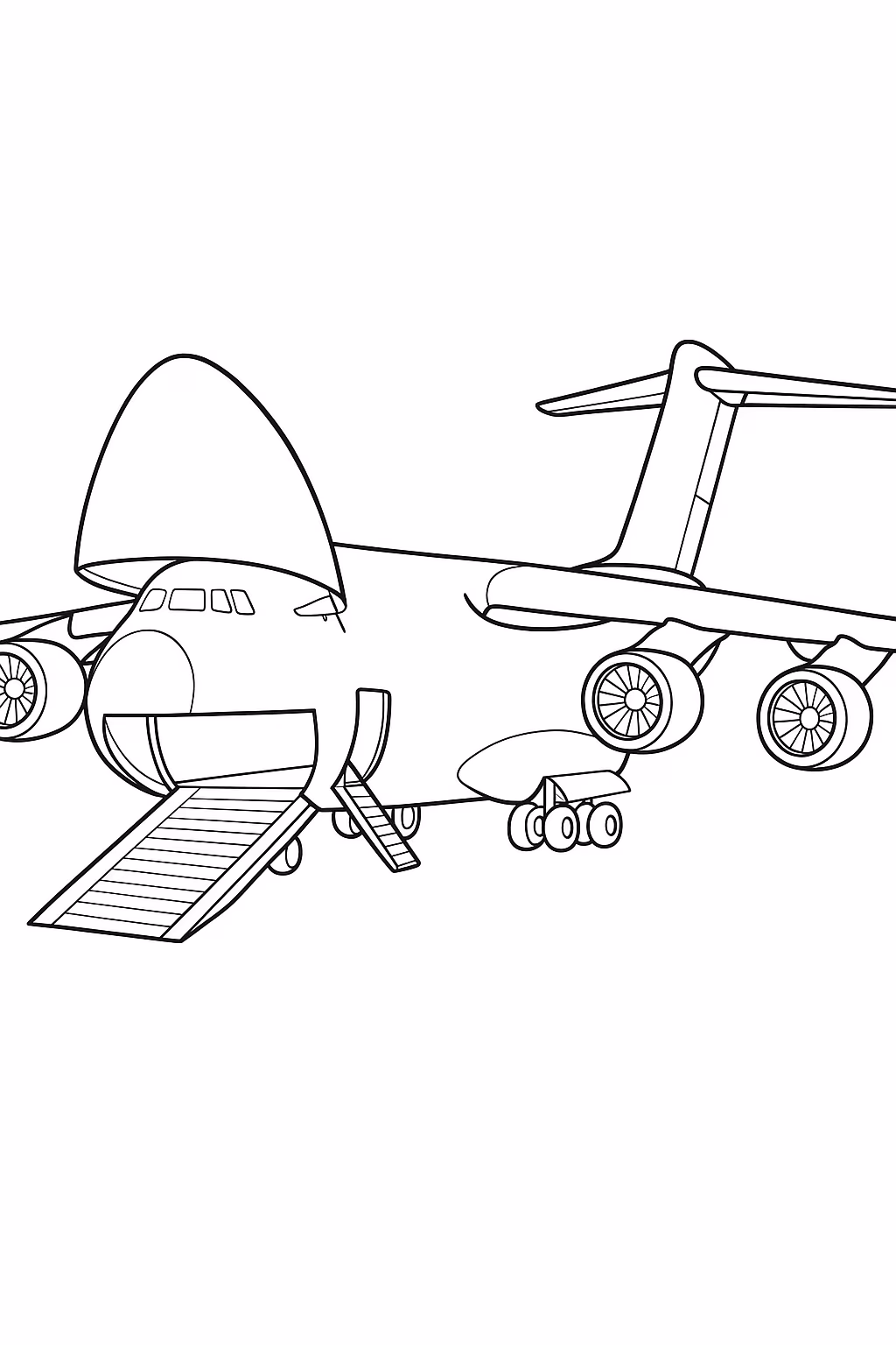 Aviao para colorir — desenho para imprimir