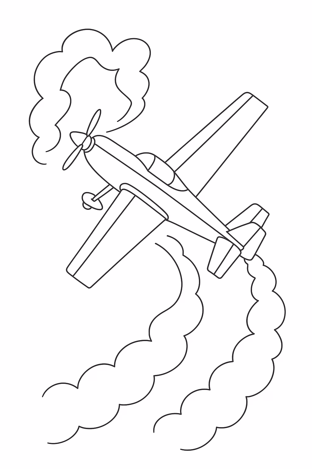 Aviao para colorir — desenho para imprimir