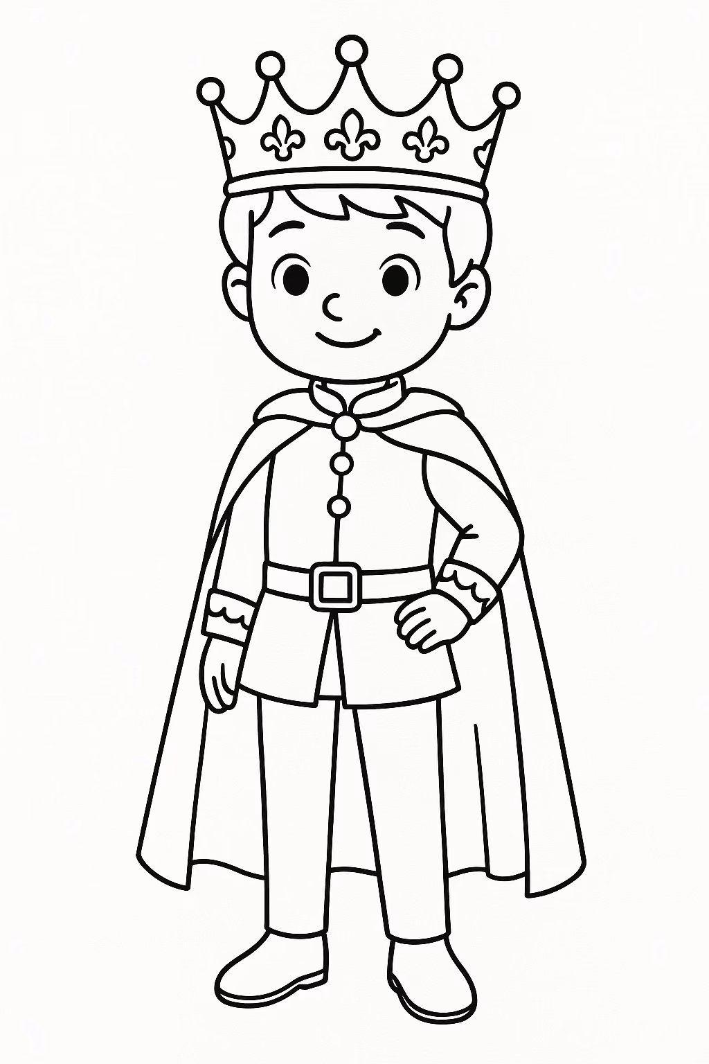 Principe para colorir — desenho para imprimir