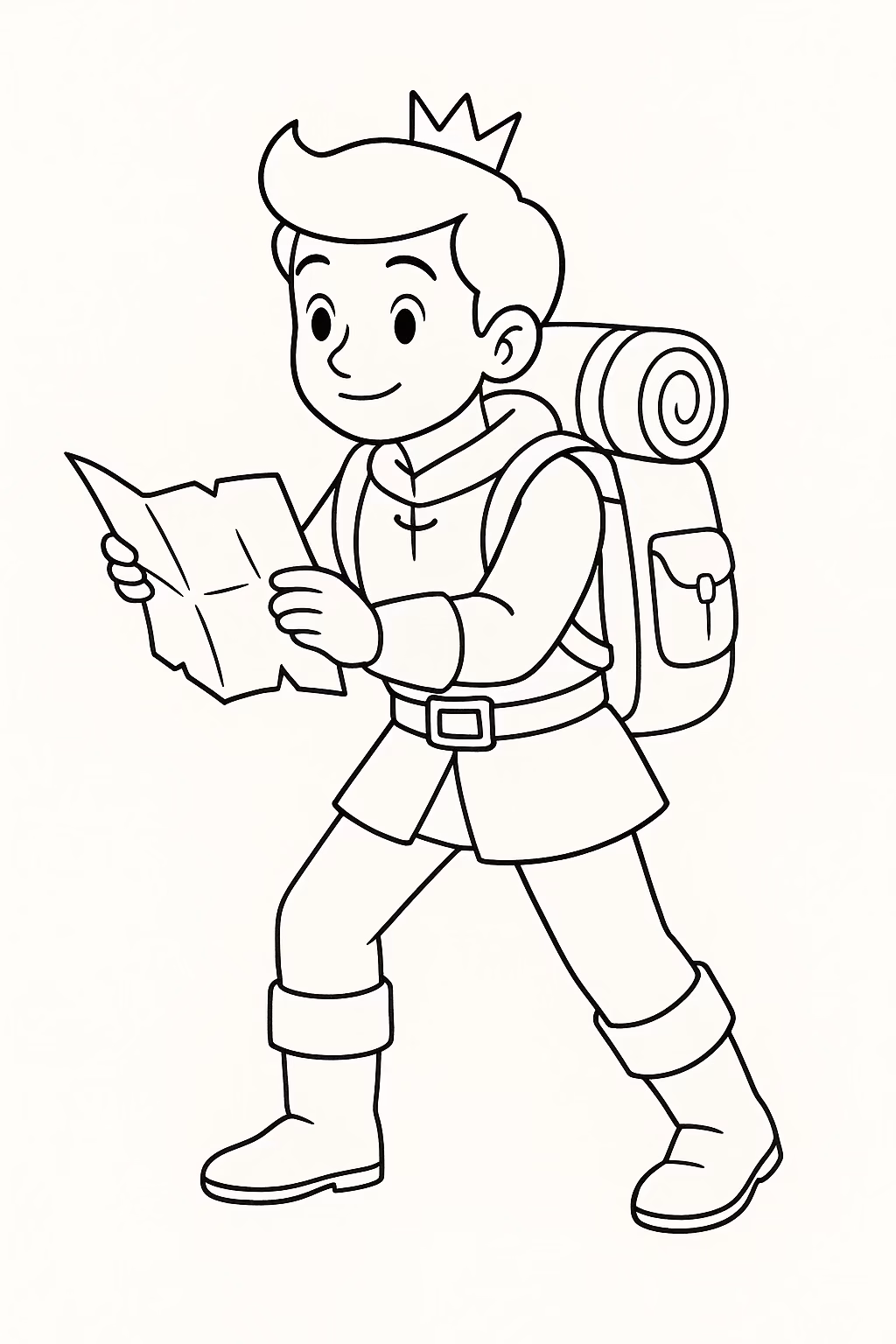 Principe para colorir — desenho para imprimir