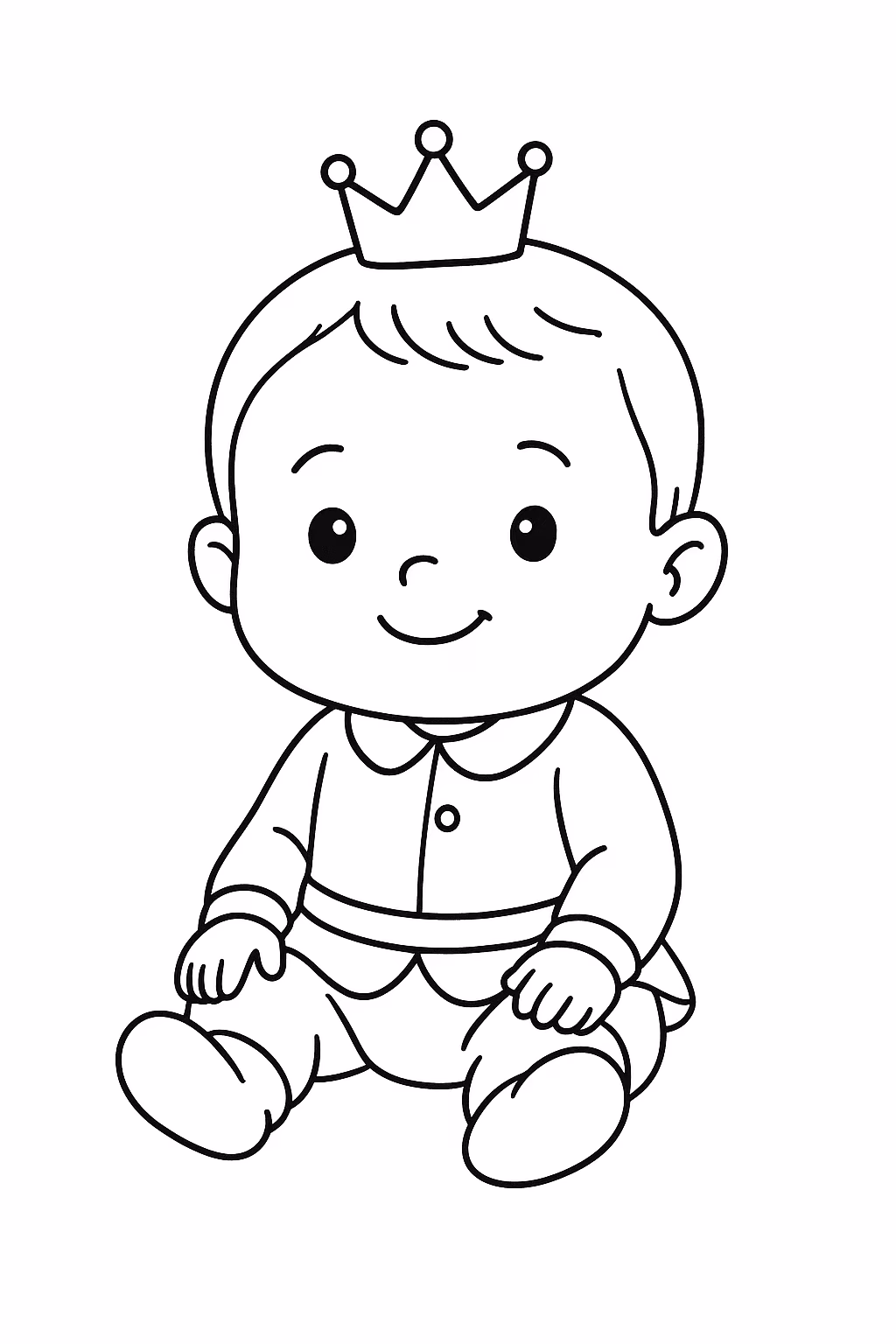 Principe para colorir — desenho para imprimir