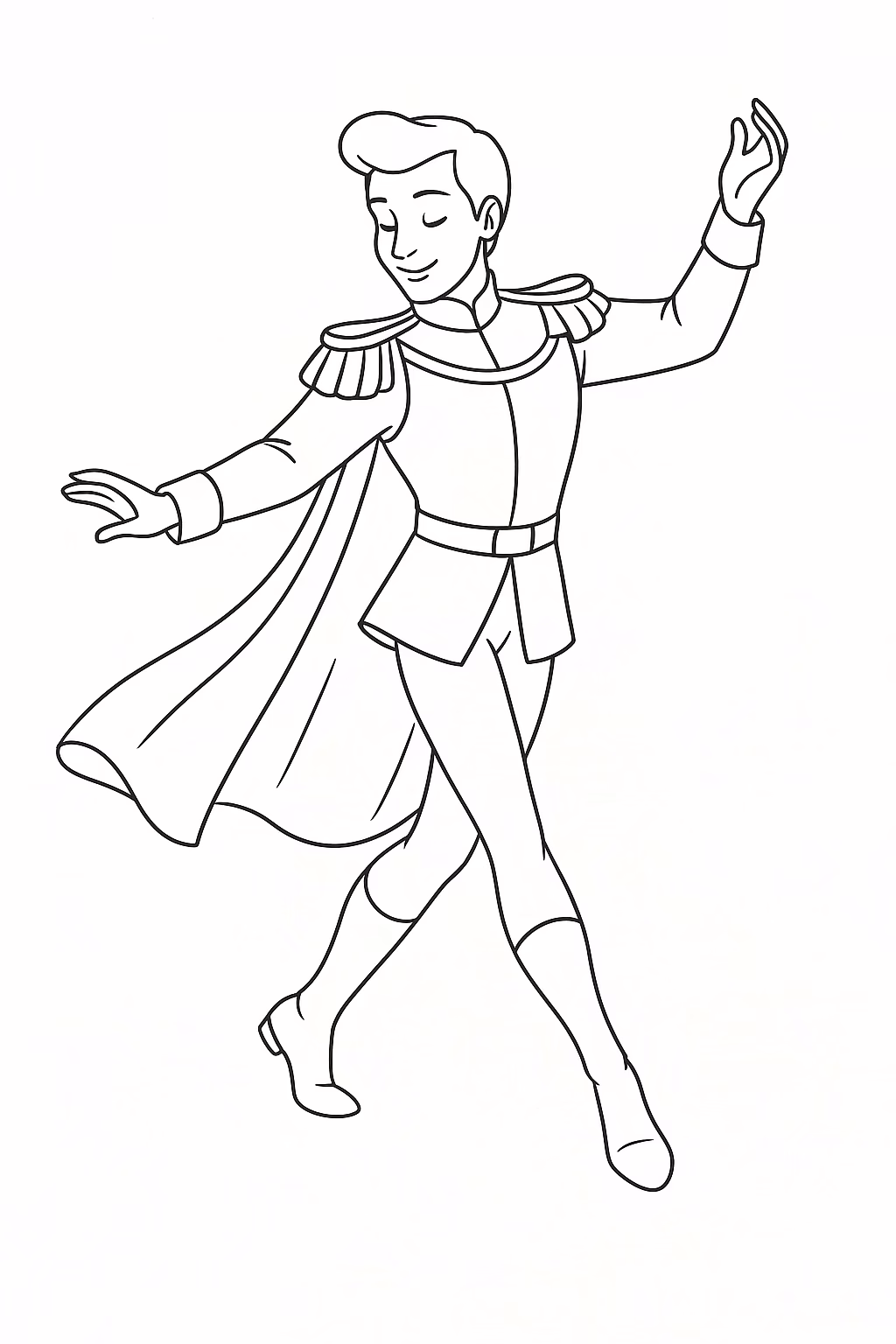 Principe para colorir — desenho para imprimir
