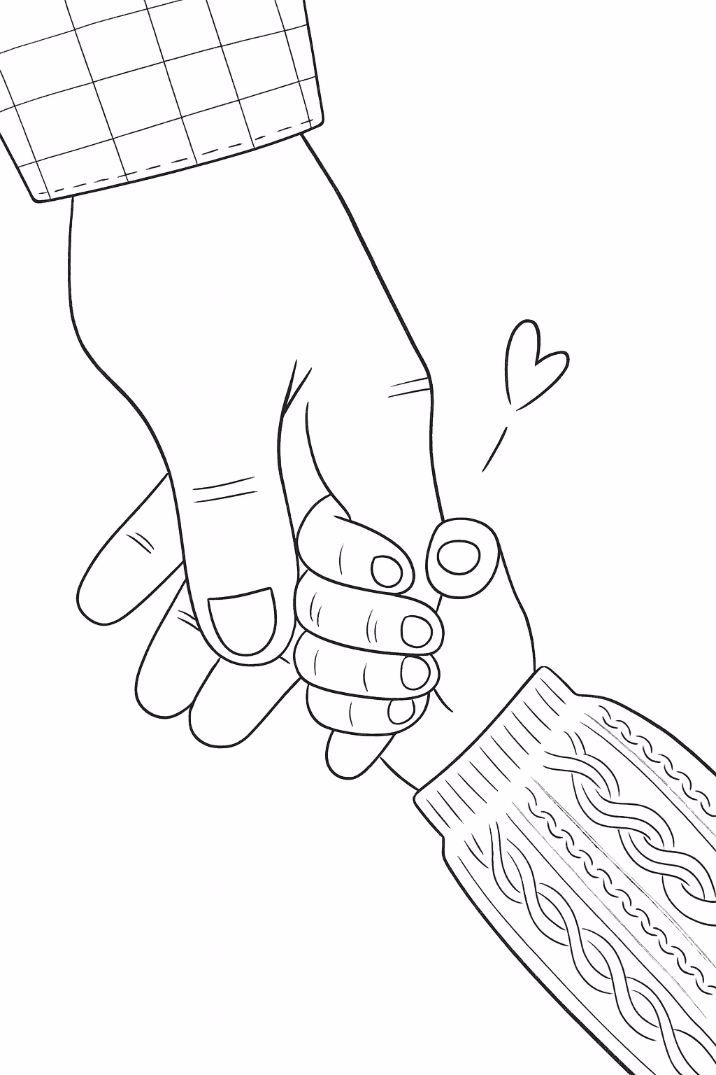 Dia dos pais para colorir — desenho para imprimir