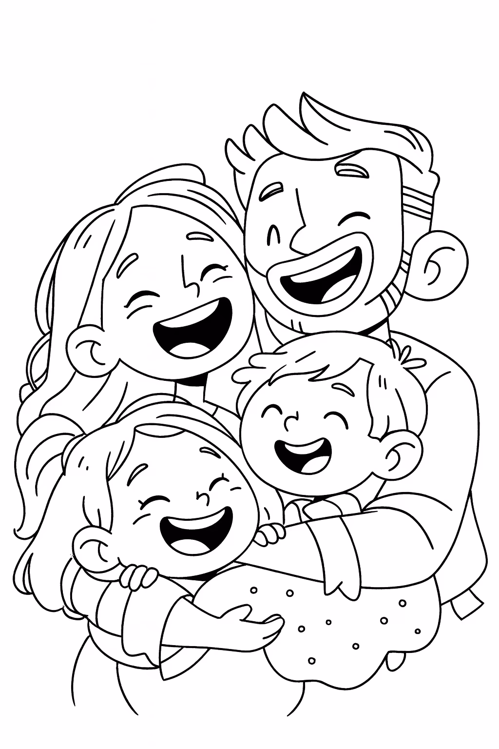 Dia dos pais para colorir — desenho para imprimir