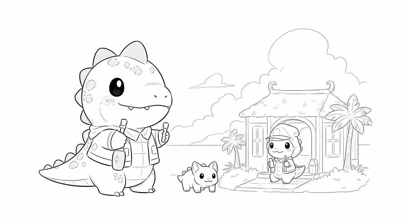 Dinossauro para colorir — desenho para imprimir