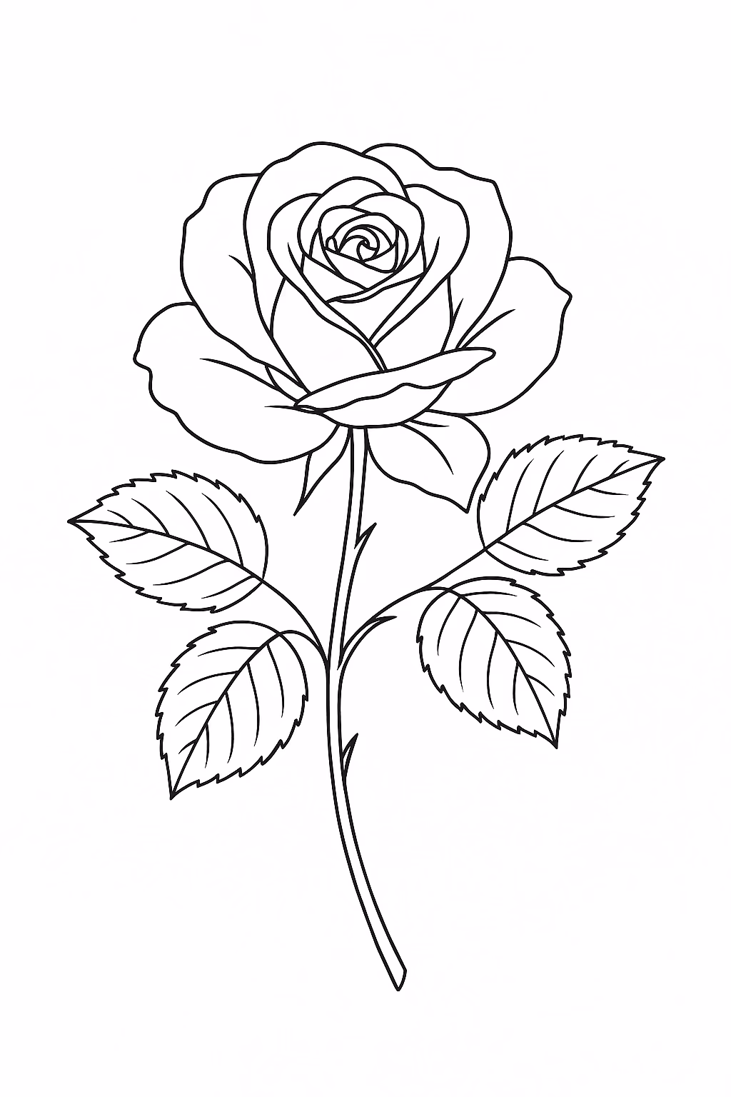 Flor rosa min para colorir — desenho para imprimir